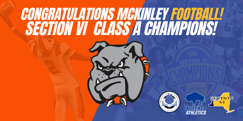 Section VI  Class A CHAMPIONS! Congratulations McKinley Football!