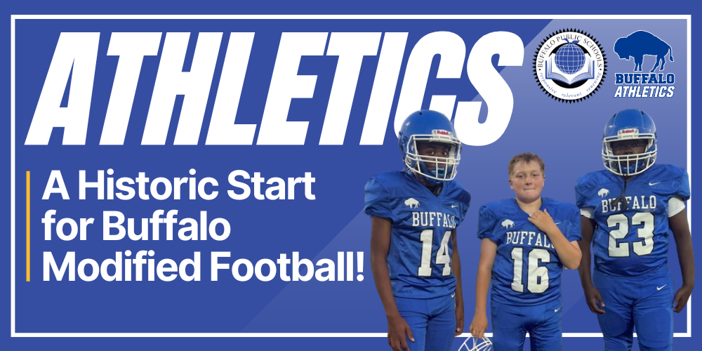 Athletics A Historic Start for Buffalo Modified Football! 3 football players
