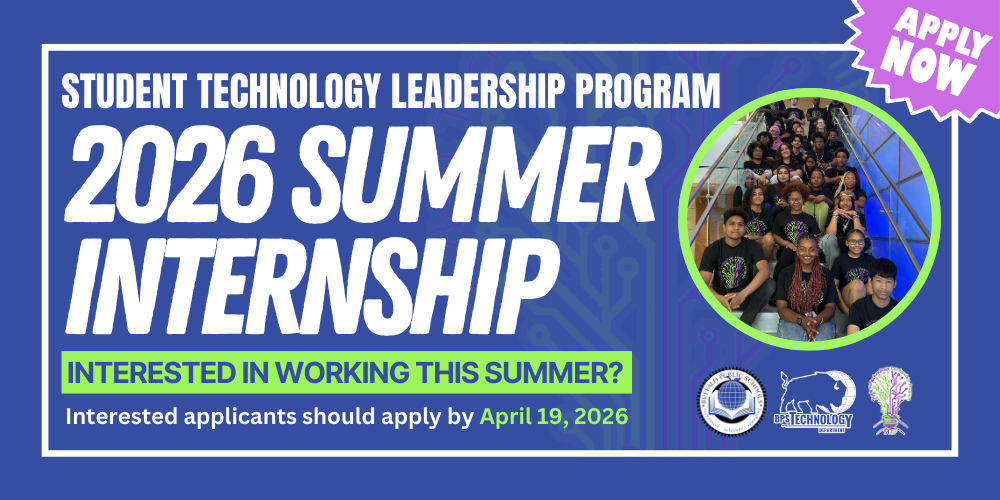 Student Technology Leadership Program 2026 Summer Internship interested in working this summer? Interested applicants should apply by April 19, 2026