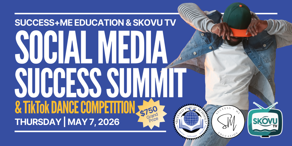 Picture of a man dancing. SOCIAL MEDIA SUCCESS SUMMIT THURSDAY | MAY 7, 2026 SUCCESS+MEEDUCATION & SKOVU TV & TikTok DANCE COMPETITION $750 Grand Prize