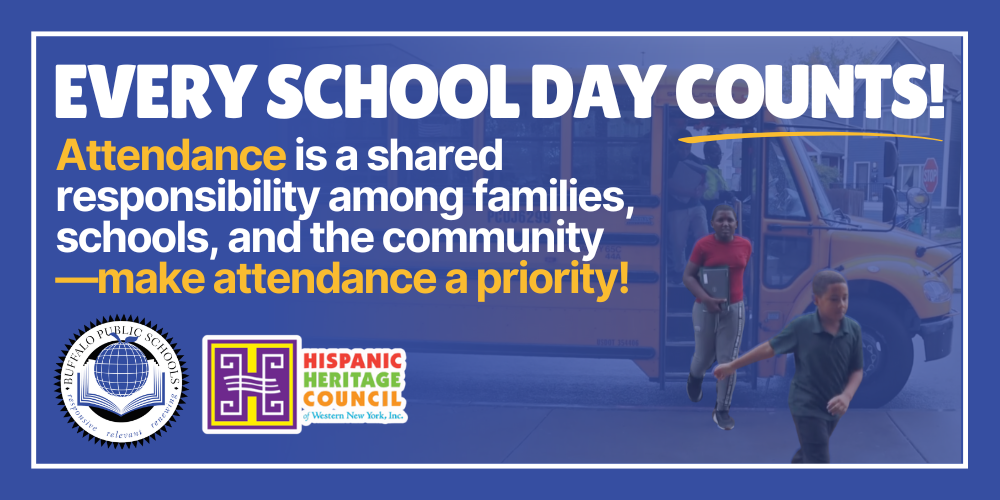 Every School Day Counts! Attendance is a shared responsibility among families, schools, and the community —make attendance a priority! Kids Getting off of aSchool bus
