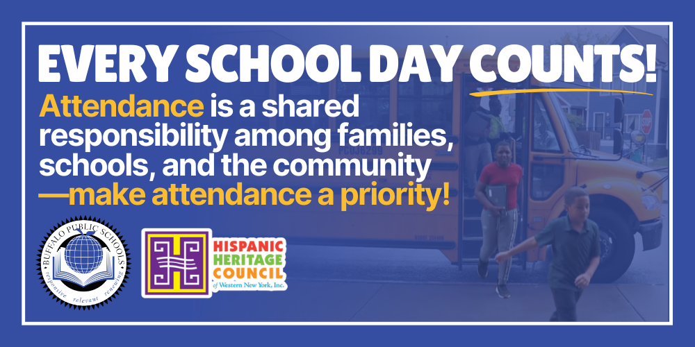 Every School Day Counts! Attendance is a shared responsibility among families, schools, and the community  —make attendance a priority! Kids Getting off of aSchool bus