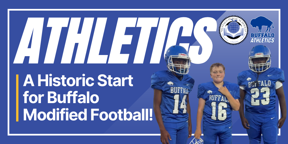 Athletics A Historic Start for Buffalo Modified Football! 3 football players