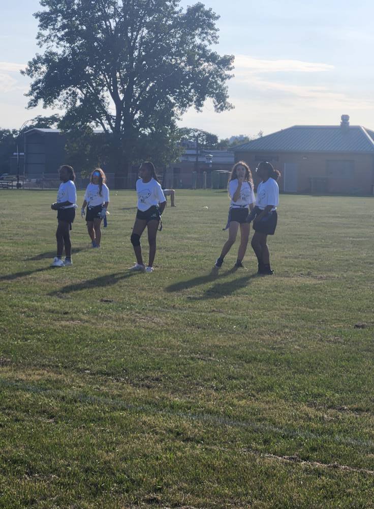 Students Playing Flag Football