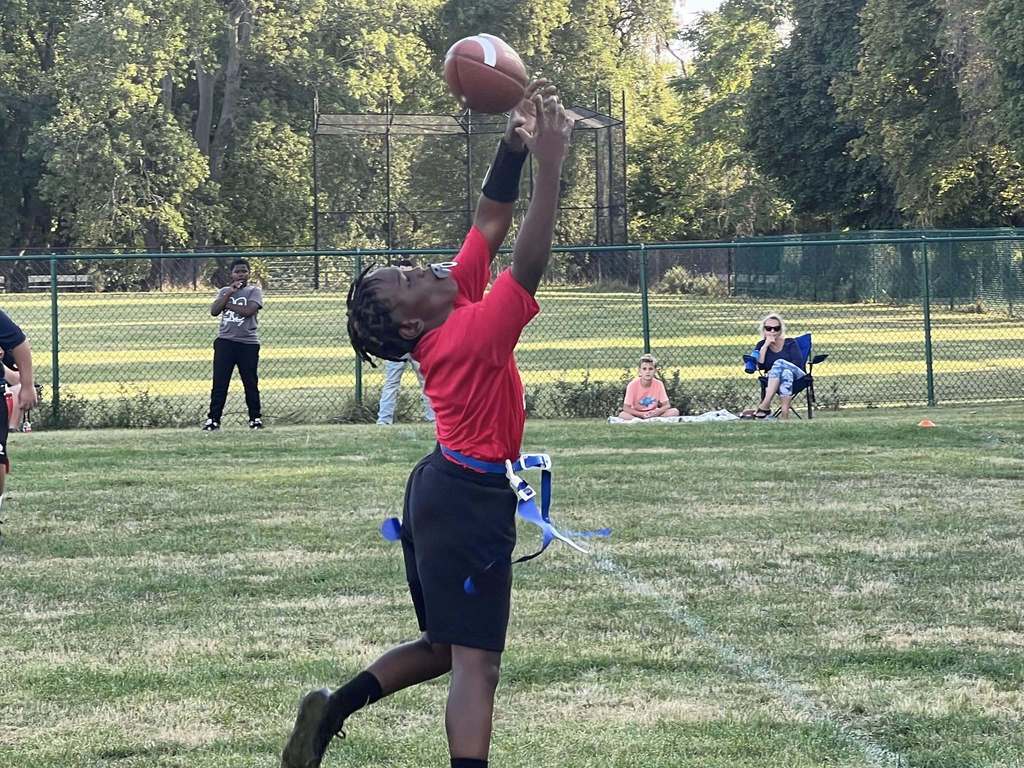 Students Playing Flag Football