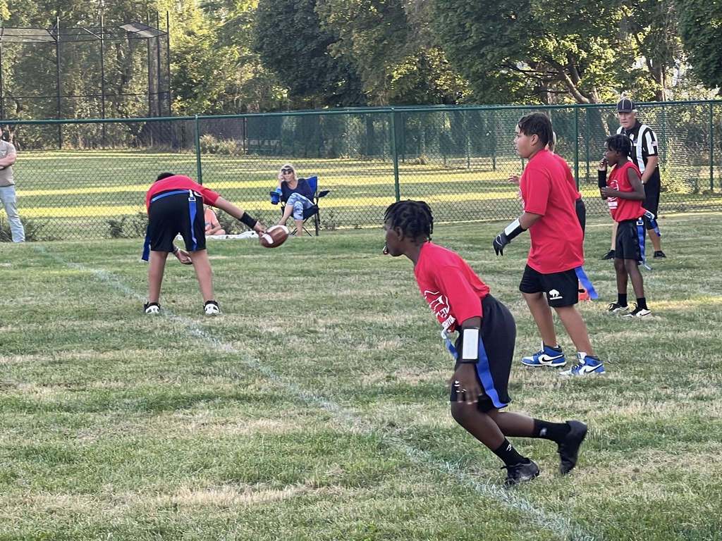 Students Playing Flag Football