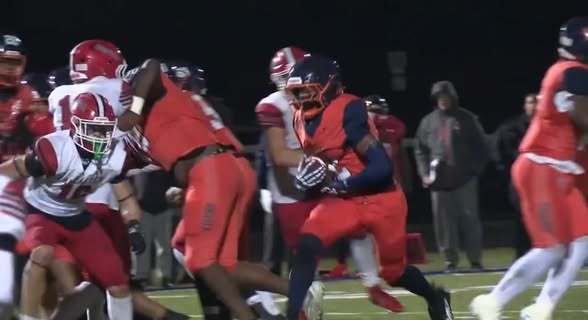 Bennett football player running