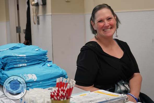 Community Partner at a table