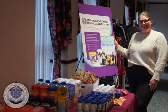 Community Partner at a table