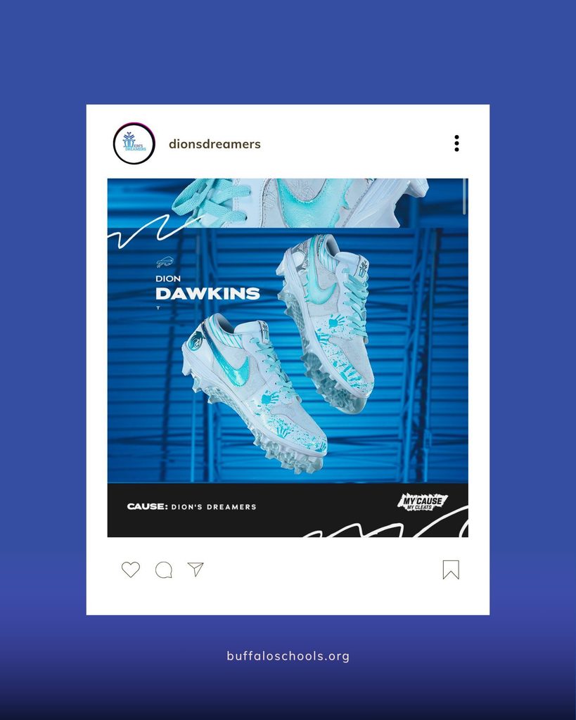 Football Cleats with 131 logo on the heel.