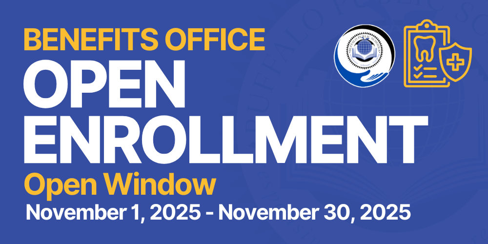 Benefits Office Open Enrollment Open Window Noember 1, 2025 - November 30, 2025 in a graphic