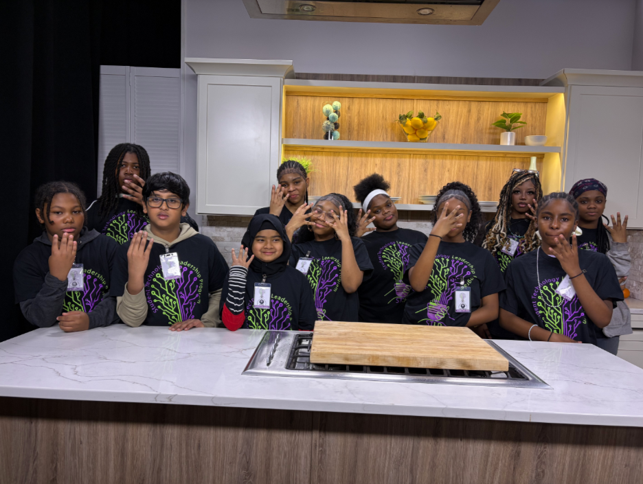 STLP Students at the WIVB Studio Cooking Show Set