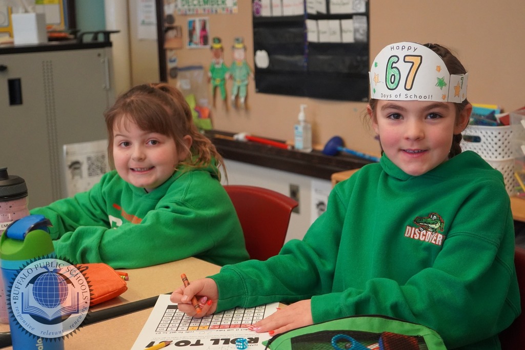 Two students sitting at a desk