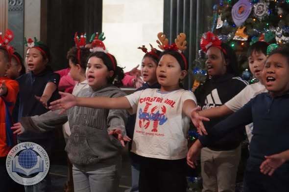 Students Singing Holiday Songs at Buffalo City Hall