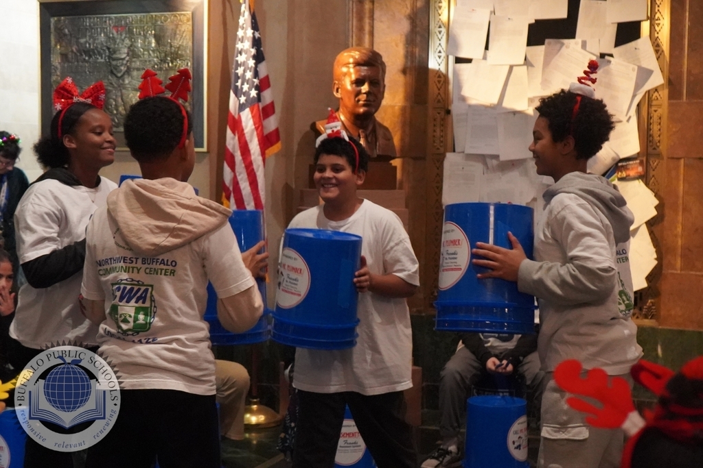 Students Playing Drums on Buckets