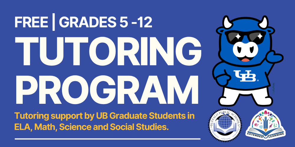 Brainy Bulls | UB Offers Free Tutoring Mentorship Program to BPS Students in Grades 5-12 Buffalo Public Schools  The University at Buffalo in collaboration with the Graduate School of Education offers FREE virtual tutoring services for students in grades 5 - 12 across a range of subject areas.