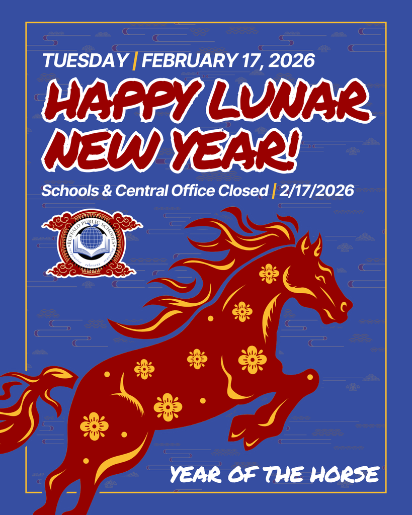   Happy Lunar New Year! Year of the Horse Tuesday | February 17, 2026 Schools & Central Office Closed | 2/17/2026. A graphic of a Hourse