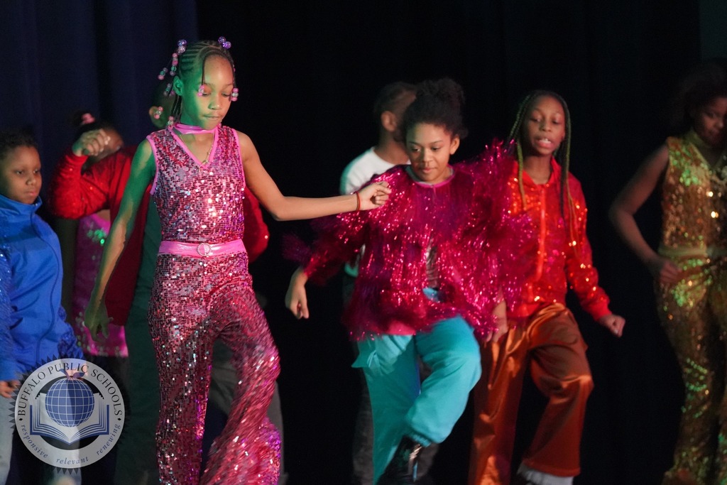 Students performing a musical