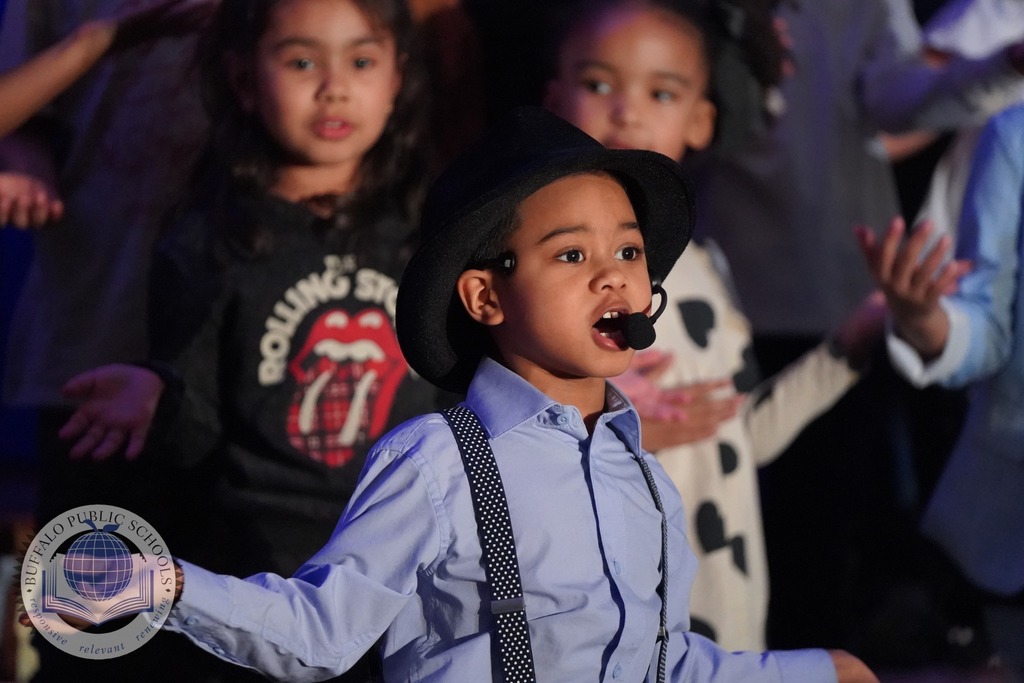 Students performing a musical