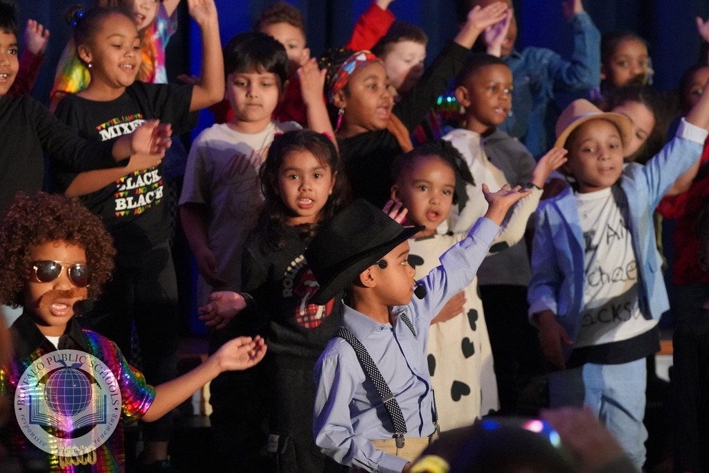 Students performing a musical