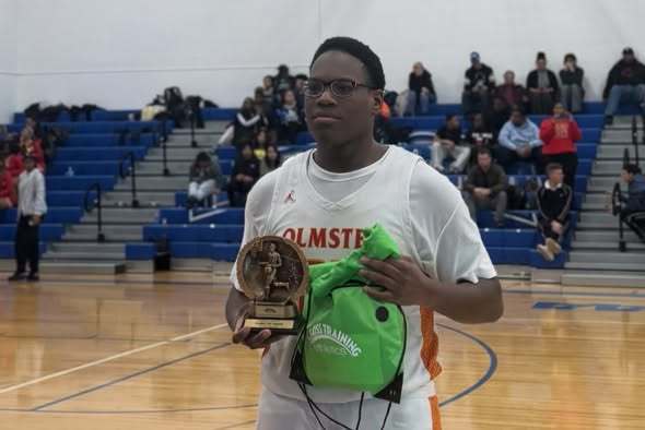 Basketball Player with an Award