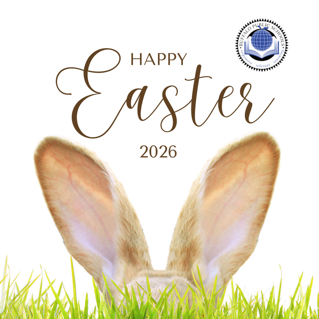 Happy Easter 2026 | A picture of Bunny Ears peaking up from behind grass.