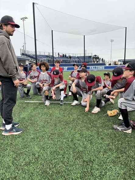 City Honors Boys Baseball coach talking to Team