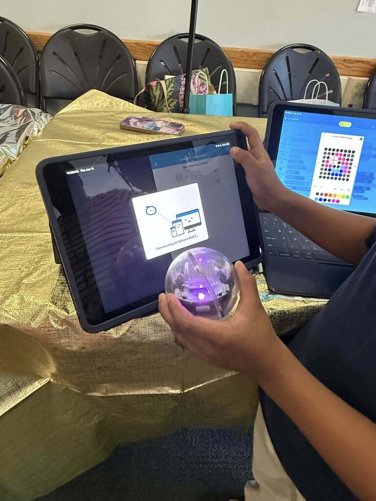 iPad and Sphero Robot