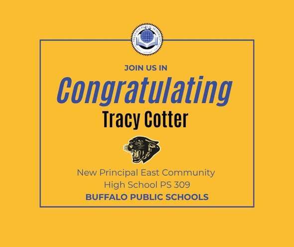 Congratulations to Tracy Cotter, Principal of East Community High School PS 309!