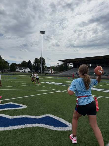 Students Playing Flag Football