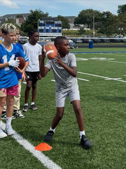 Students Playing Flag Football