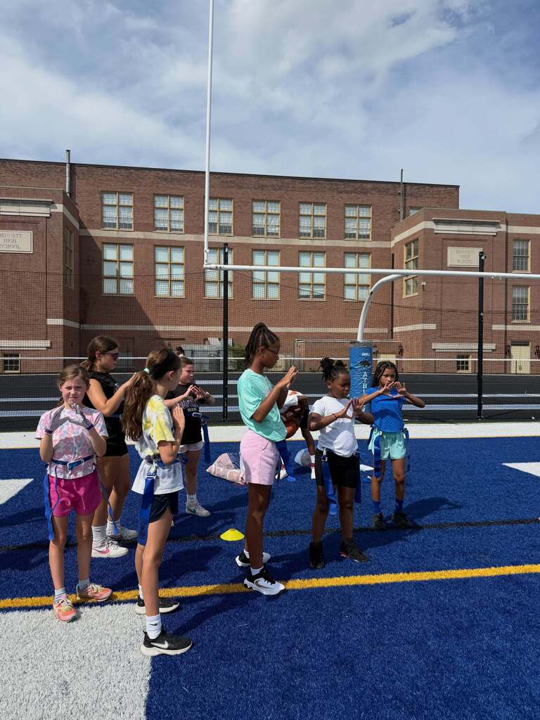 Students Playing Flag Football