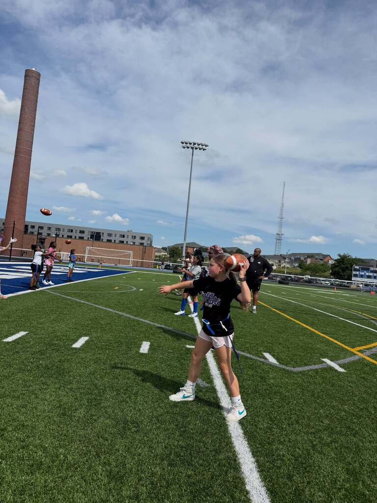 Students Playing Flag Football