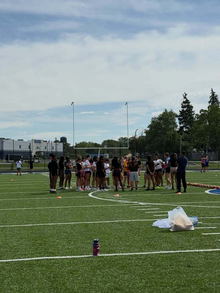 Students Playing Flag Football
