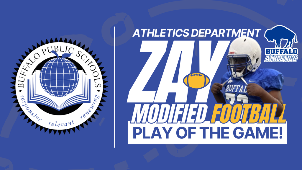 ET’S GO ZAY!!! 14-year-old Zay, a member of the BPS Modified Football team with Down syndrome, scored a touchdown during the season opener!! Zay’s mom Sylvia says he only played for a year when he was around 6 or 7. After watching the first preseason Buffalo Bills game, he got inspired to play again! She found the right fit for him right here at BPS! His teammates helped him to this moment. A great start to the season 🏈