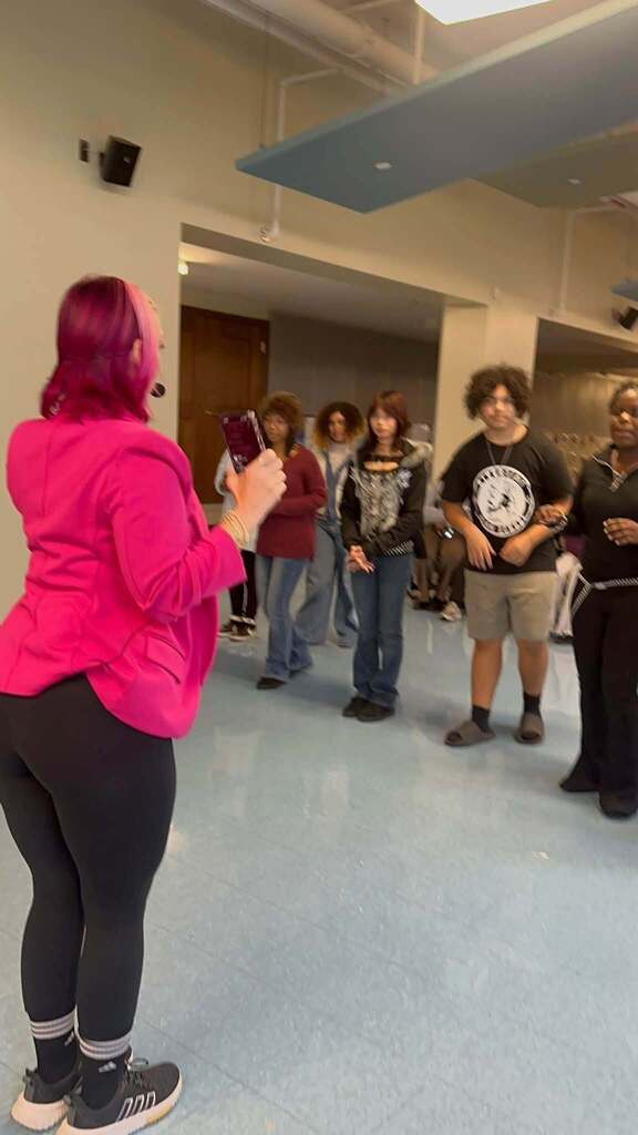 Students and Adults Salsa Dancing