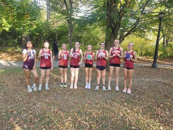 Girl Runners Holding Patch
