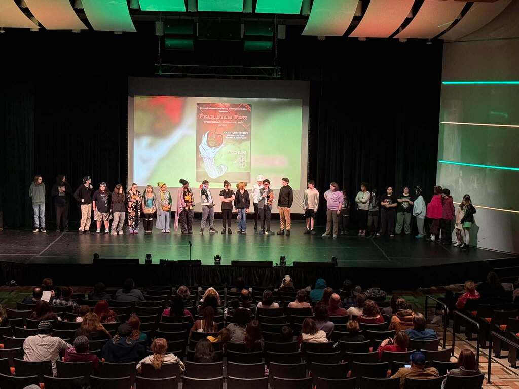 Students on Stage for finalie