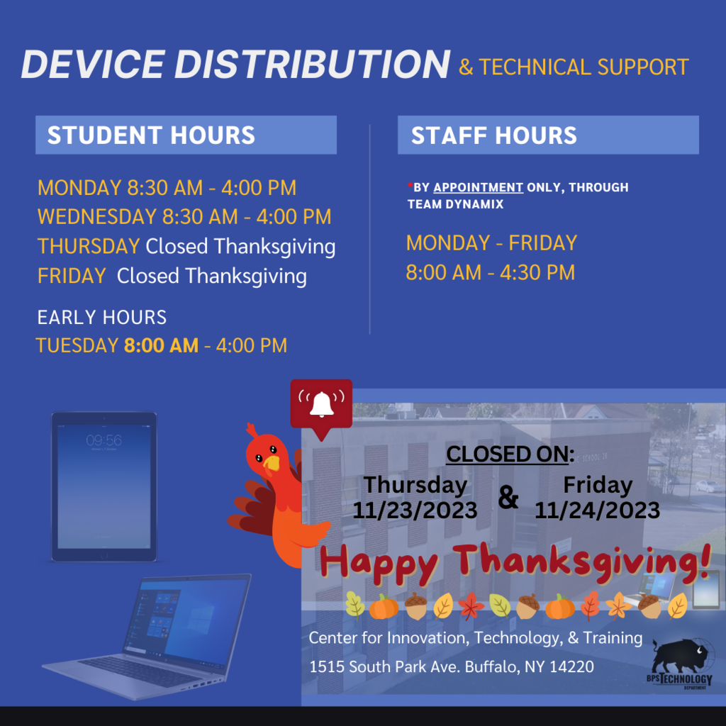 CITT is closed for Thanksgiving