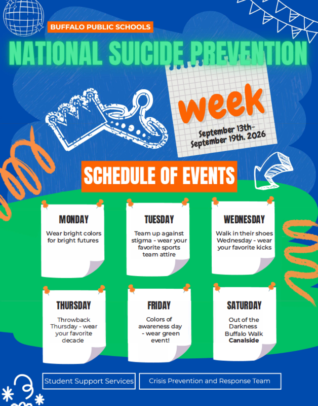 Flyer for Suicide Prevention Week