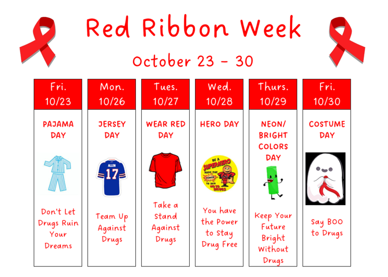 Red Ribbon Week Flyer. Text in article.