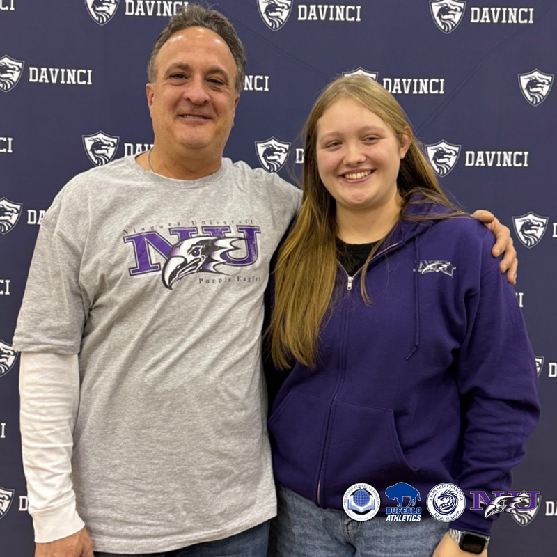 Madison posing with coach