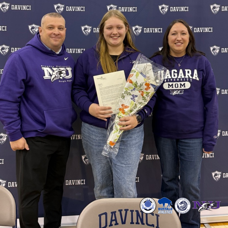 Madison Posing with Parents holding flowers