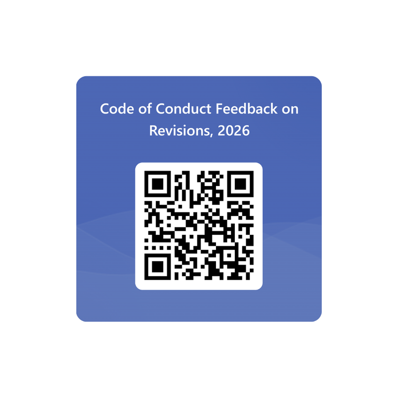 Scan QR Code for Code of Conduct Feedback Revisions