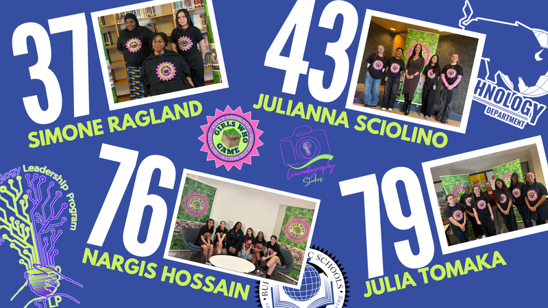 37 Simone Ragland 79 Julia TOmaka 43 Julianna Sciolino 76 Nargis Hossain