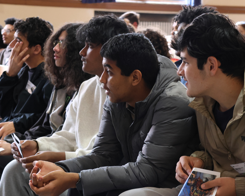 Students paying attention