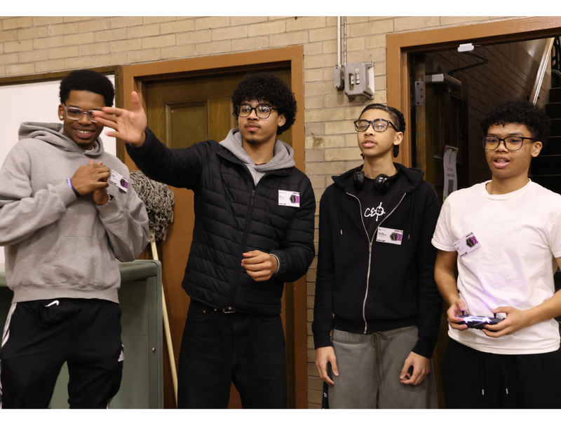 Students paying attention