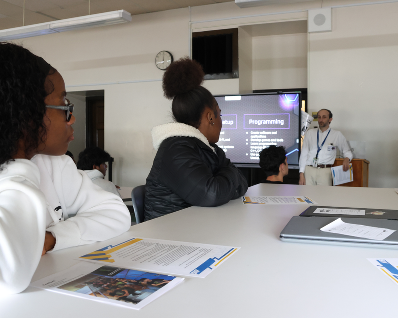 Students paying attention