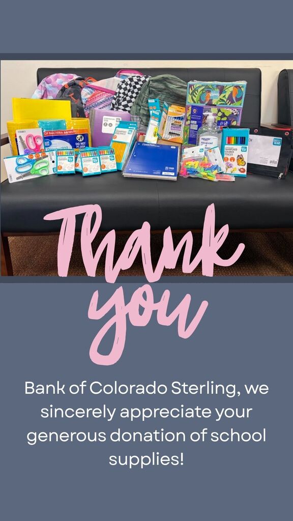Bank of CO Supply Donation Thanks 2026