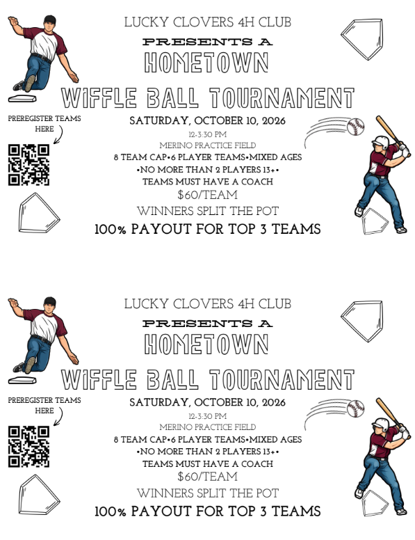 Wiffle Ball Tournament Merino Homecoming 2026